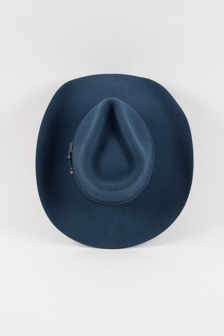 Lainey Merino Wool Western Hat - Peacock Blue