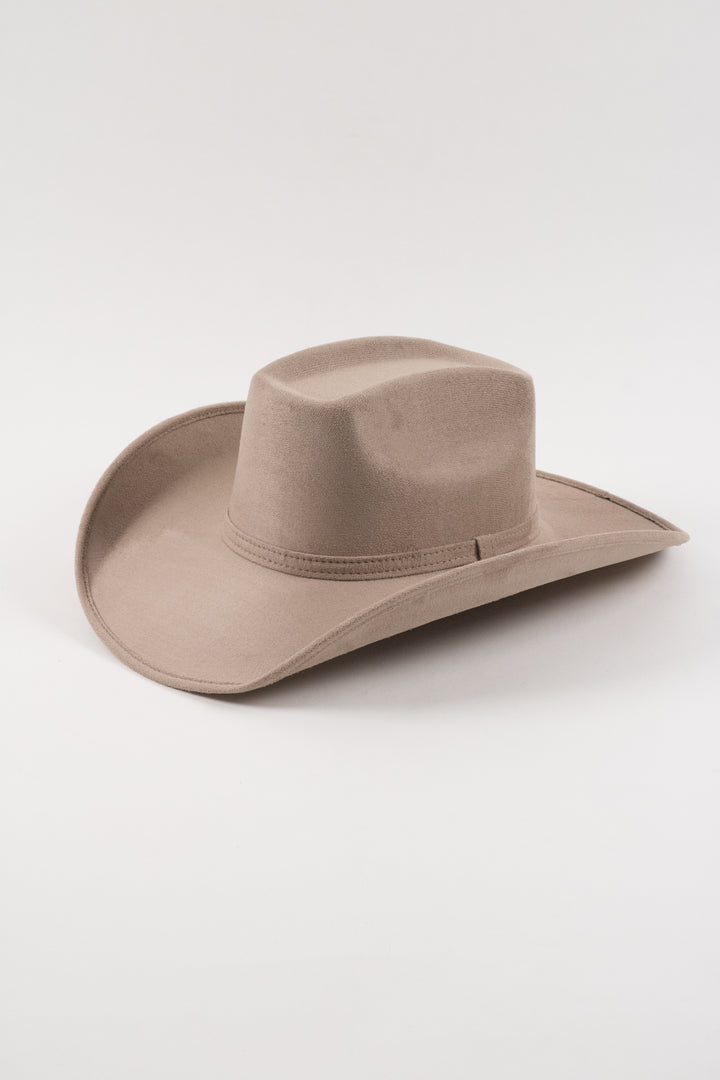 Brick Top Vegan Suede Cowboy Hat Classic - Sand