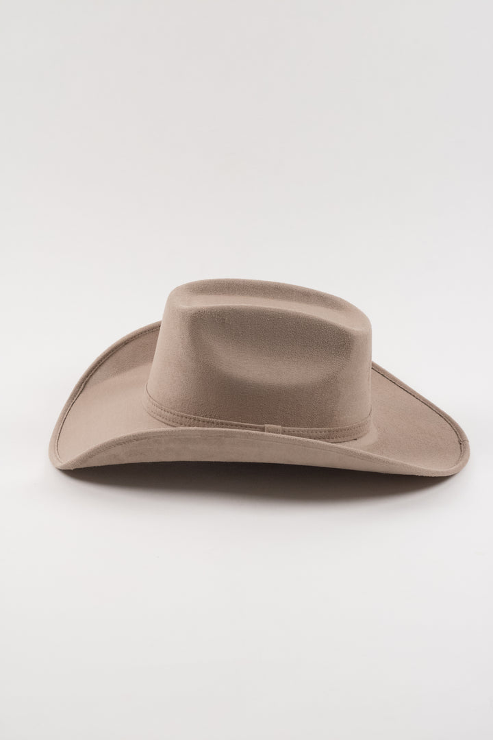 Brick Top Vegan Suede Cowboy Hat Classic - Sand