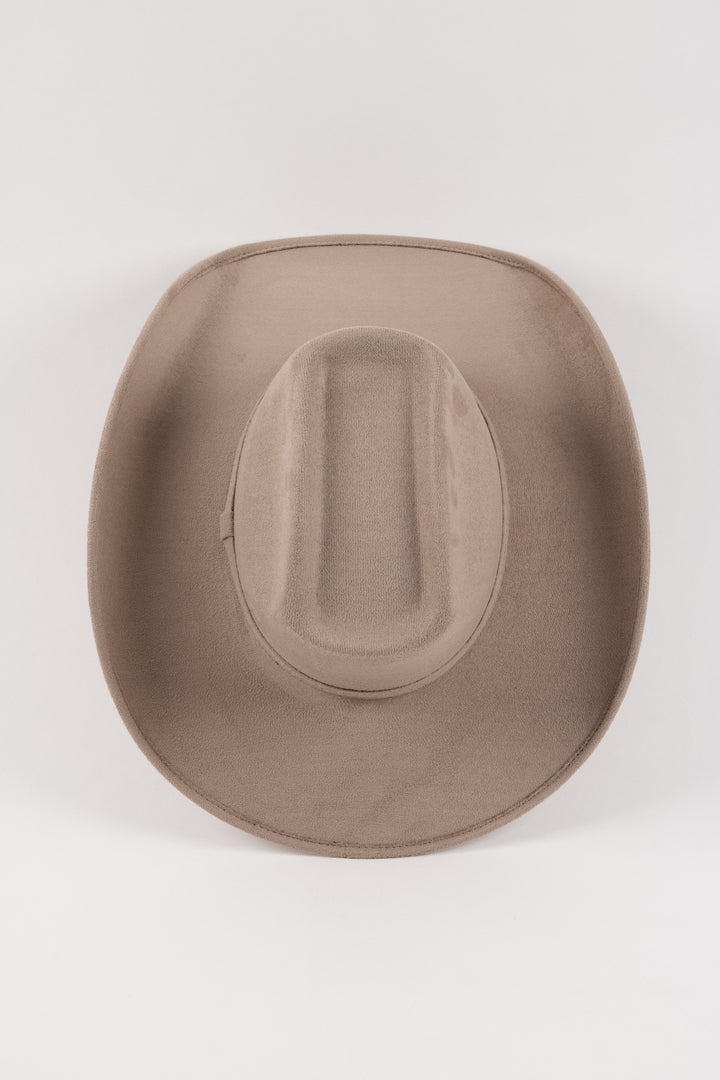 Brick Top Vegan Suede Cowboy Hat Classic - Sand