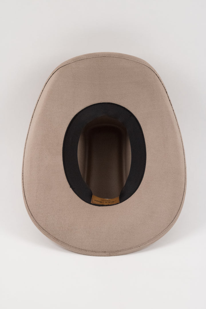 Brick Top Vegan Suede Cowboy Hat Classic - Sand