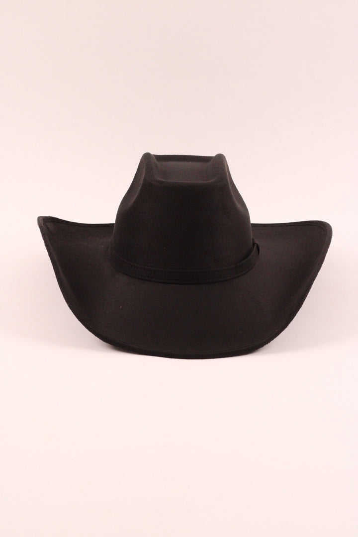 Brick Top Vegan Suede Cowboy Hat Classic - Black