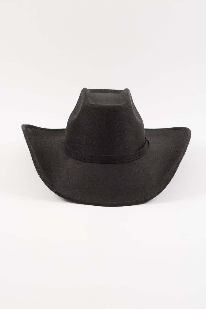 Brick Top Vegan Suede Cowboy Hat Classic - Black