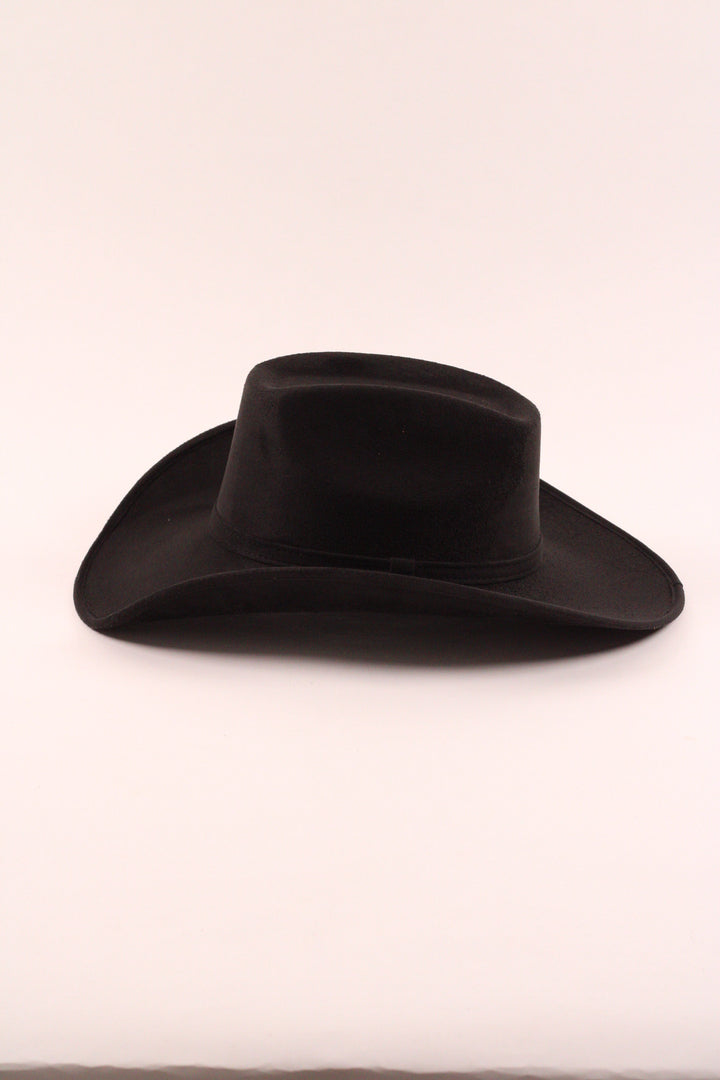 Brick Top Vegan Suede Cowboy Hat Classic - Black