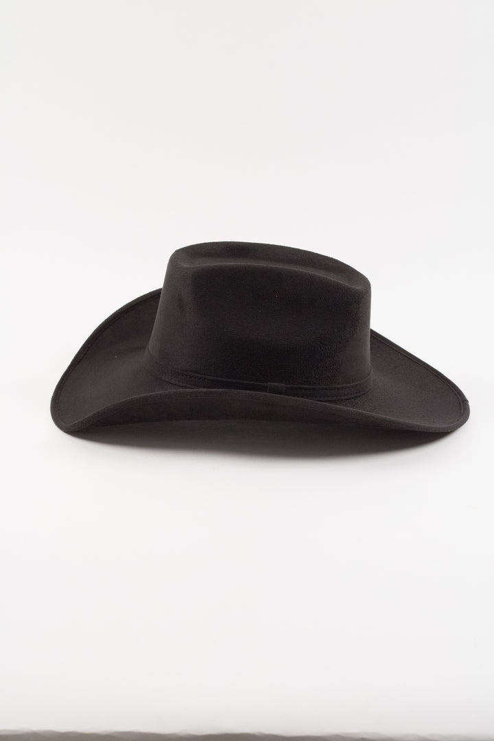 Brick Top Vegan Suede Cowboy Hat Classic - Black