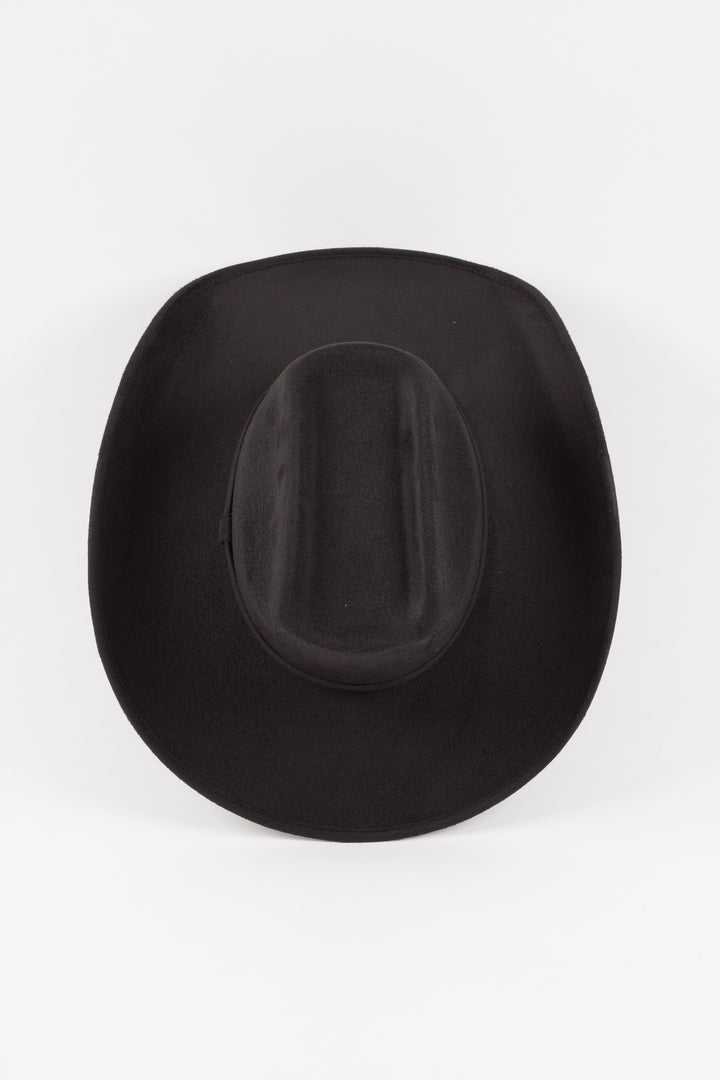 Brick Top Vegan Suede Cowboy Hat Classic - Black