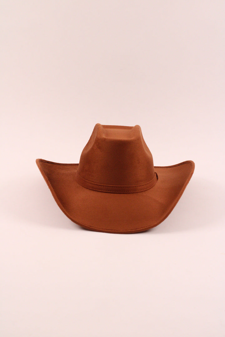 Brick Top Vegan Suede Cowboy Hat Classic - Caramel