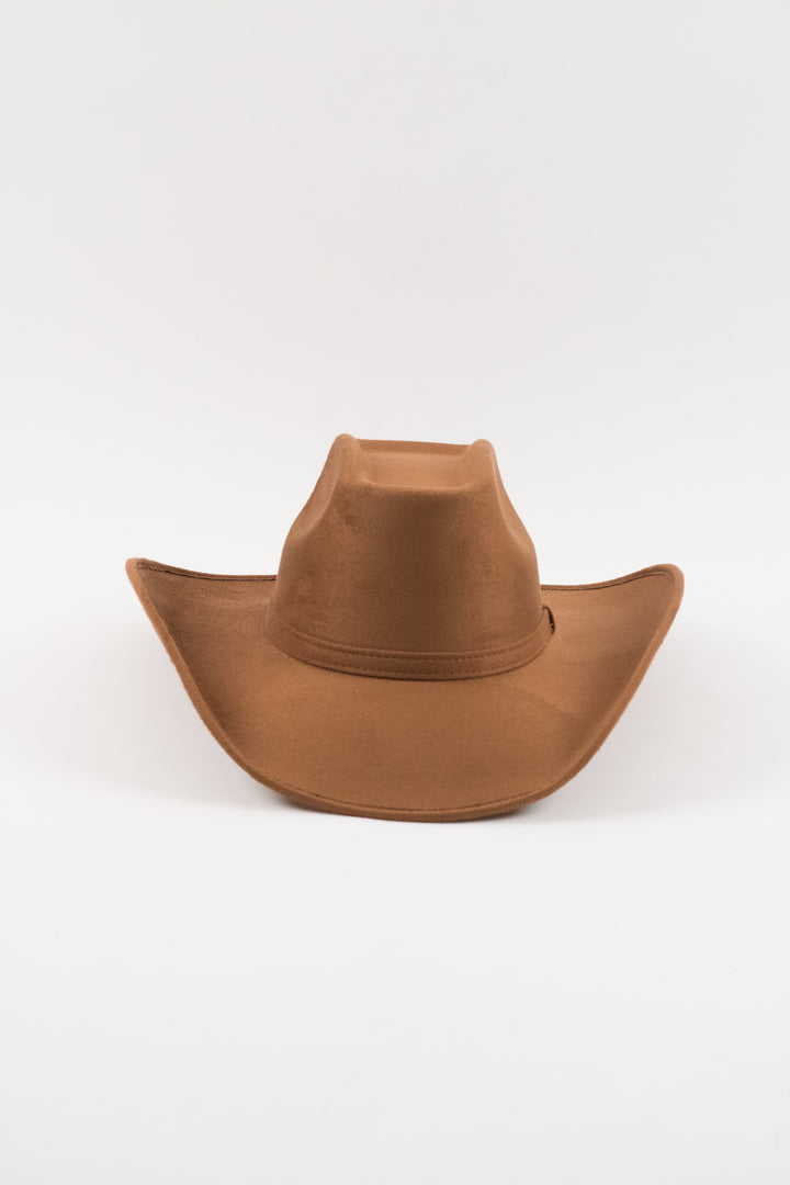 Brick Top Vegan Suede Cowboy Hat Classic - Caramel