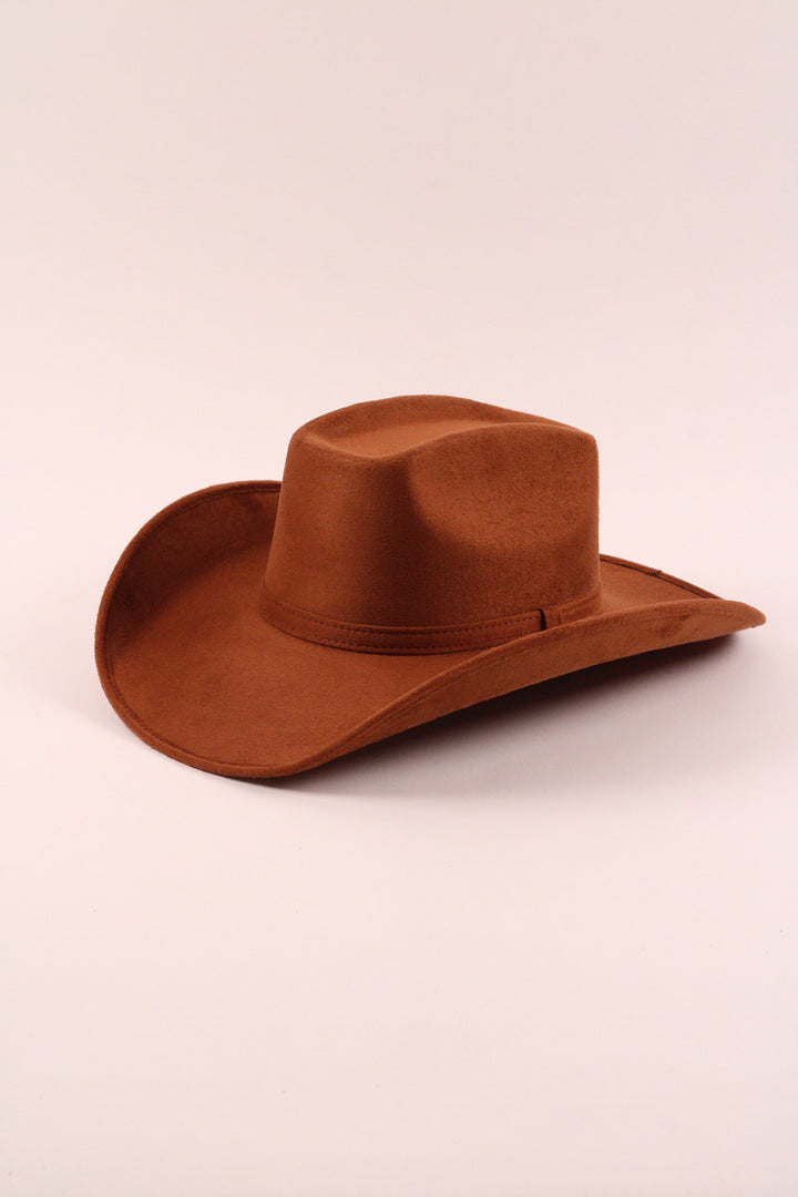 Brick Top Vegan Suede Cowboy Hat Classic - Caramel