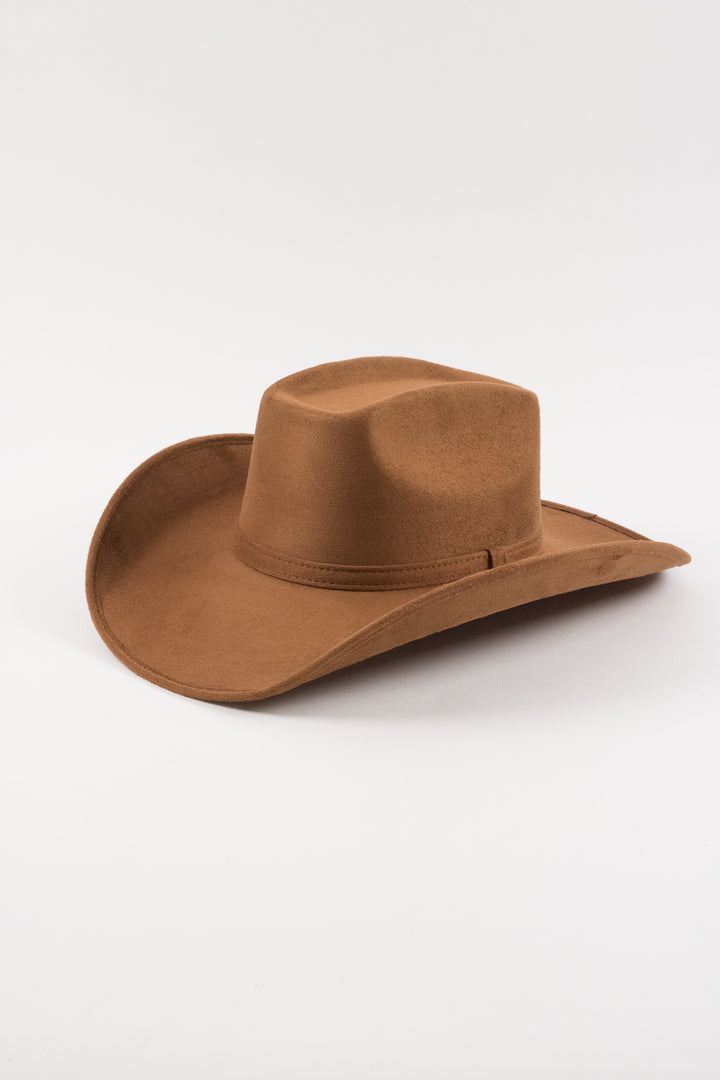 Brick Top Vegan Suede Cowboy Hat Classic - Caramel