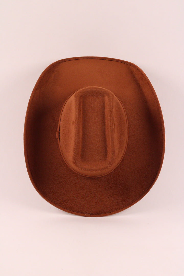 Brick Top Vegan Suede Cowboy Hat Classic - Caramel