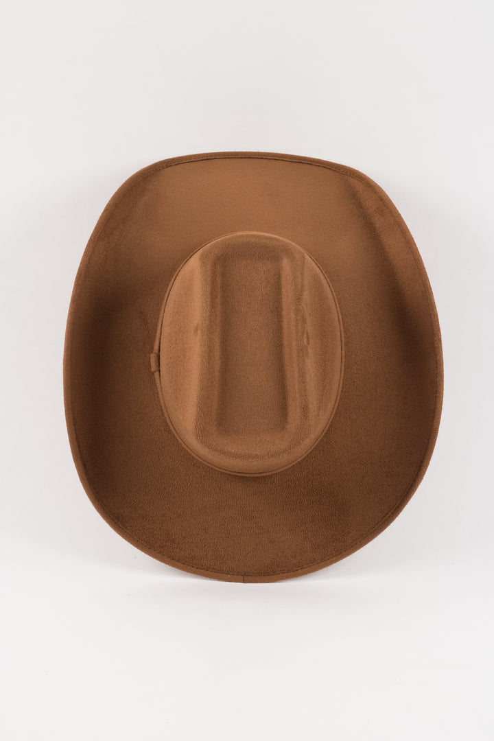 Brick Top Vegan Suede Cowboy Hat Classic - Caramel