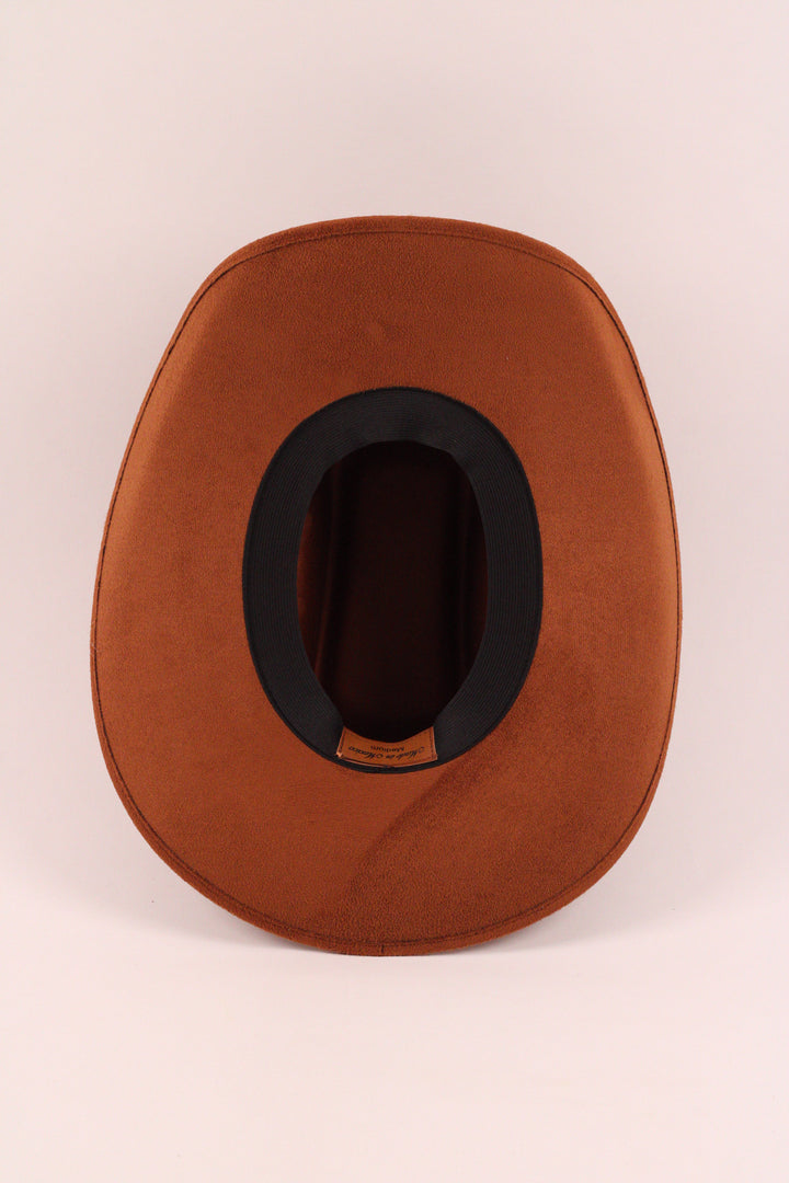 Brick Top Vegan Suede Cowboy Hat Classic - Caramel