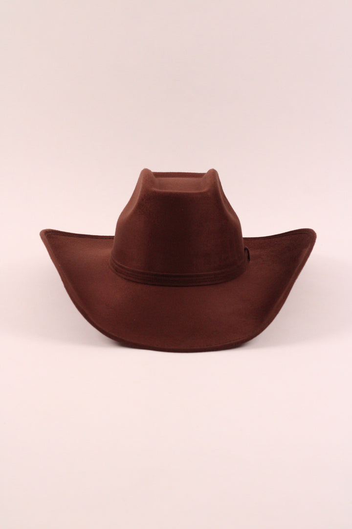 Brick Top Vegan Suede Cowboy Hat Classic - Chocolate