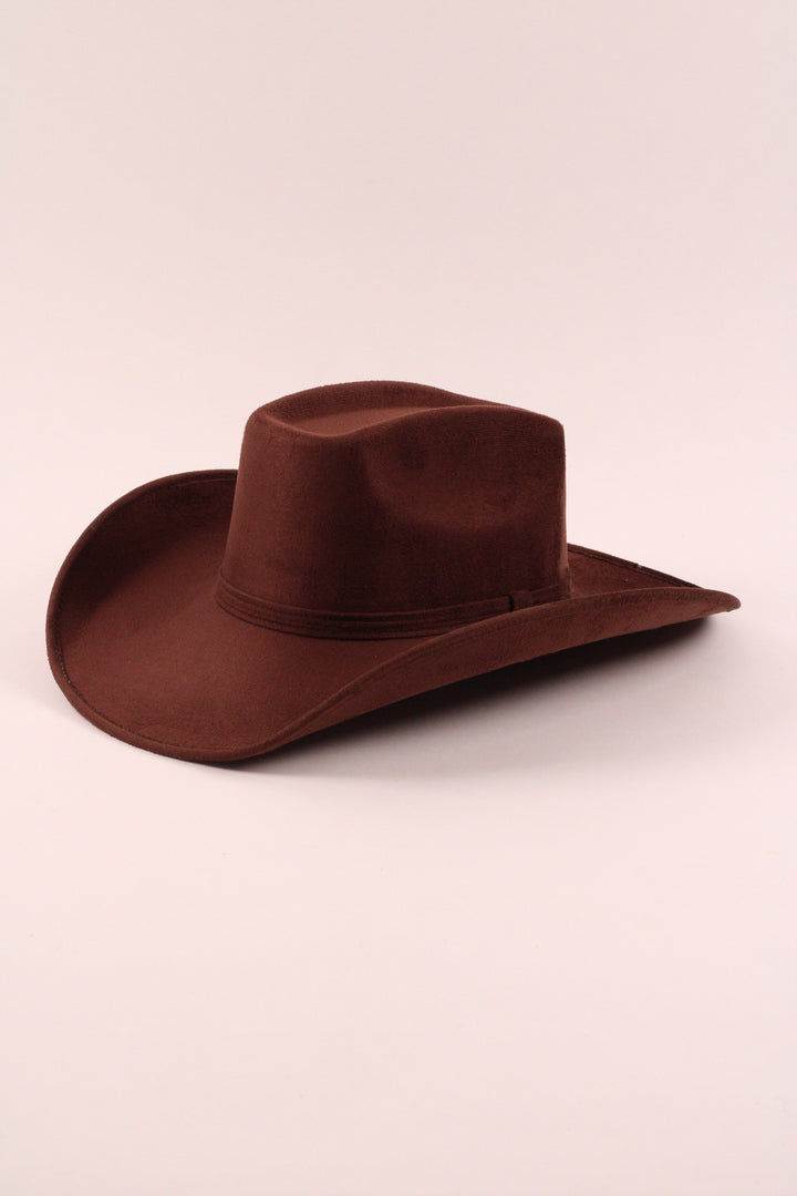 Brick Top Vegan Suede Cowboy Hat Classic - Chocolate