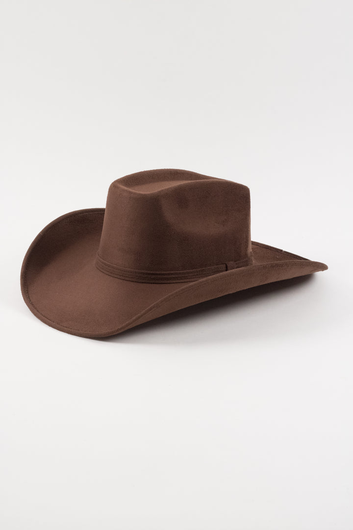 Brick Top Vegan Suede Cowboy Hat Classic - Chocolate
