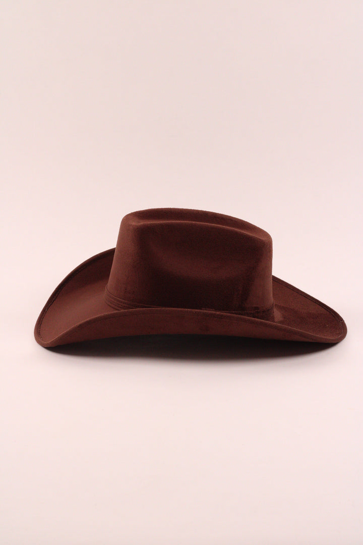 Brick Top Vegan Suede Cowboy Hat Classic - Chocolate