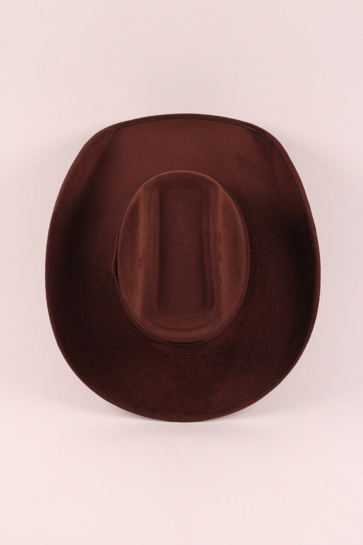 Brick Top Vegan Suede Cowboy Hat Classic - Chocolate