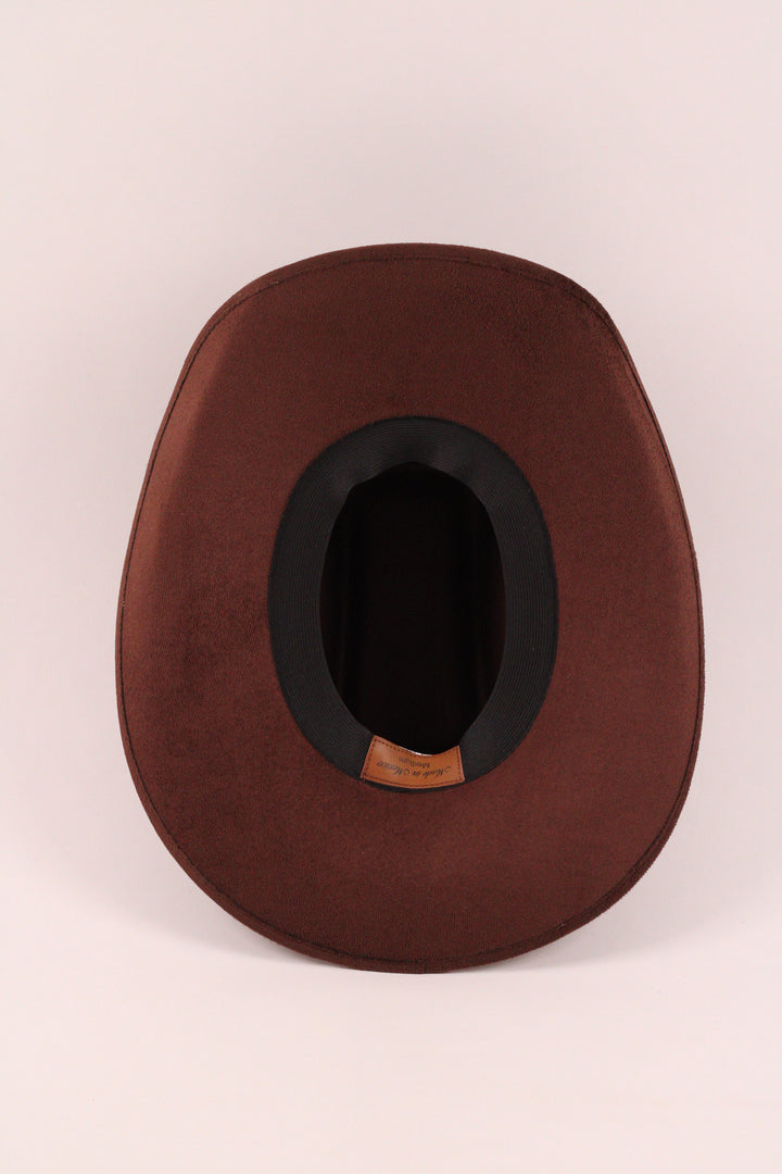 Brick Top Vegan Suede Cowboy Hat Classic - Chocolate