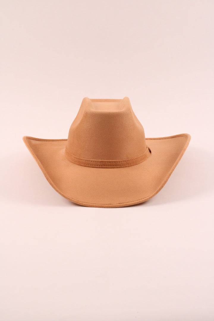 Brick Top Vegan Suede Cowboy Hat Classic - Cappuccino
