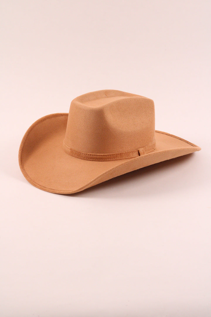 Brick Top Vegan Suede Cowboy Hat Classic - Cappuccino
