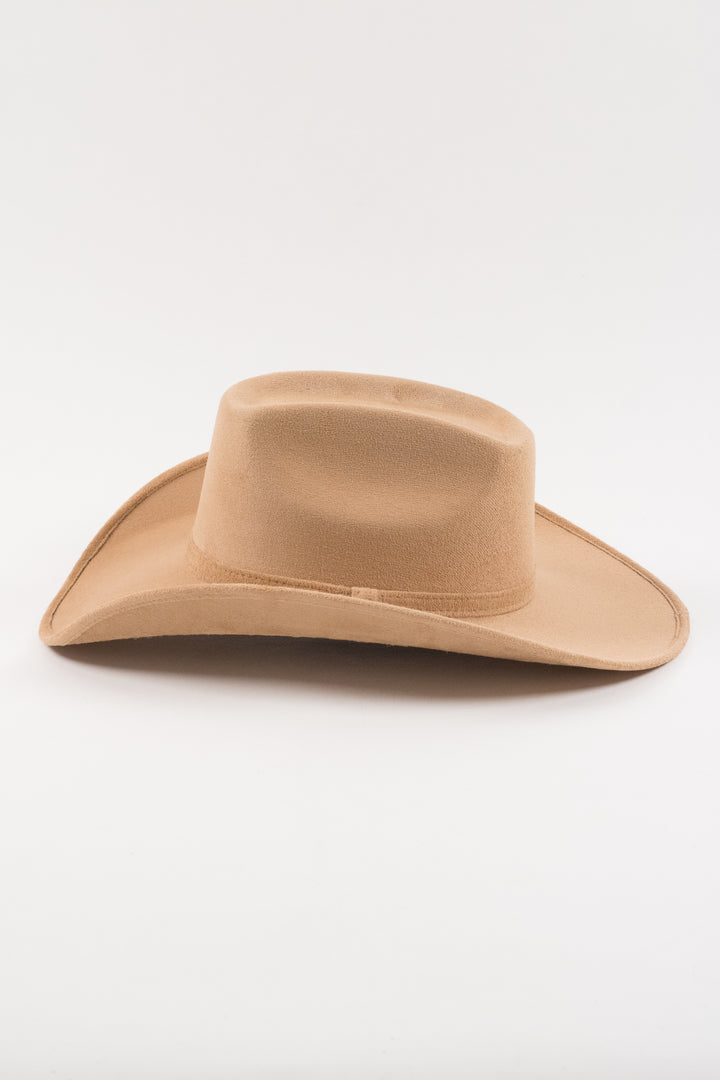 Brick Top Vegan Suede Cowboy Hat Classic - Cappuccino
