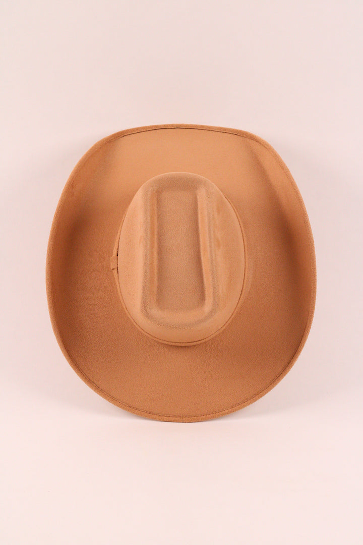 Brick Top Vegan Suede Cowboy Hat Classic - Cappuccino