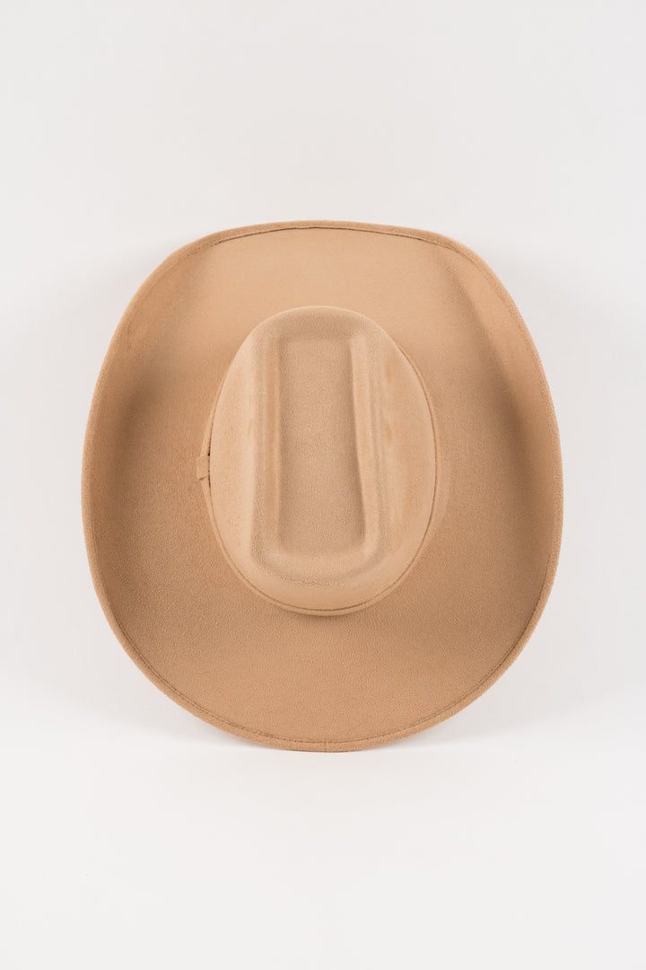 Brick Top Vegan Suede Cowboy Hat Classic - Cappuccino