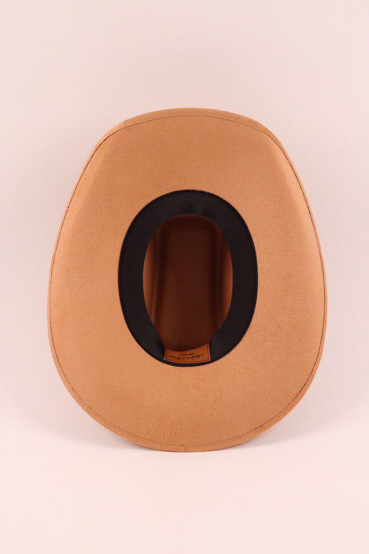 Brick Top Vegan Suede Cowboy Hat Classic - Cappuccino