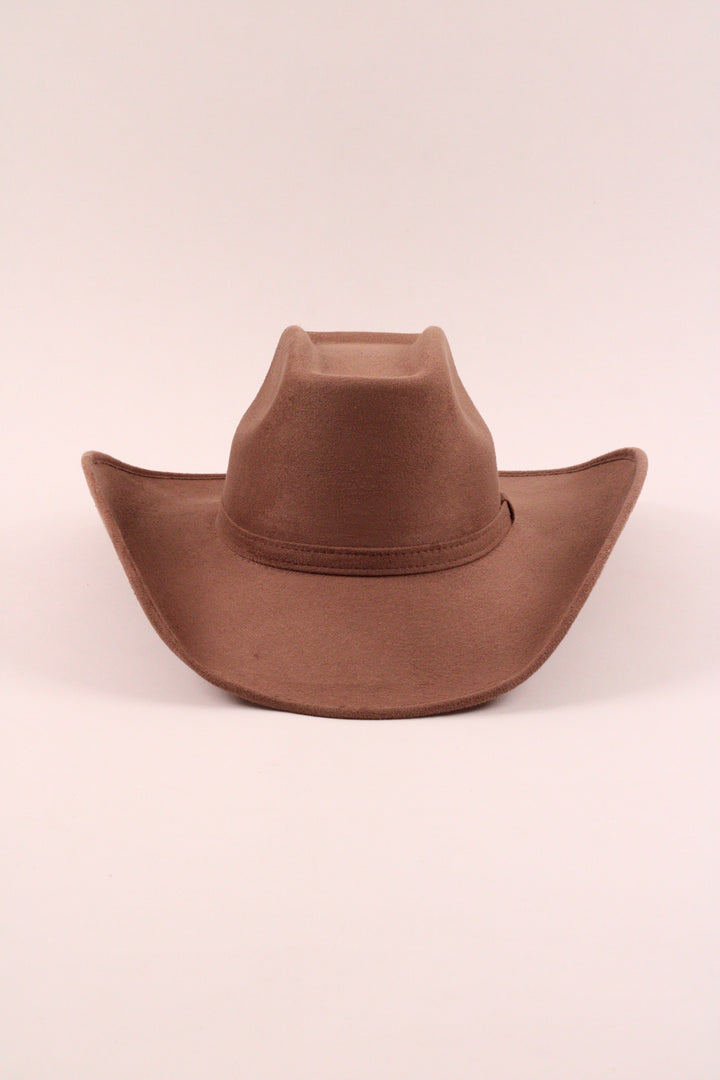 Brick Top Vegan Suede Cowboy Hat Classic - Mocha
