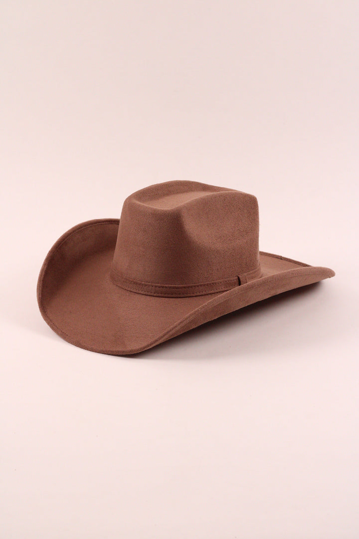 Brick Top Vegan Suede Cowboy Hat Classic - Mocha