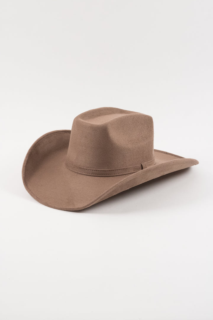 Brick Top Vegan Suede Cowboy Hat Classic - Mocha