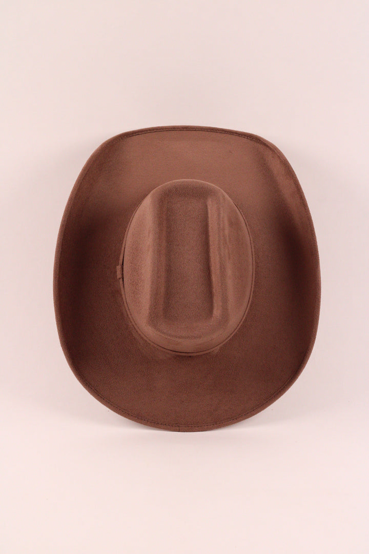 Brick Top Vegan Suede Cowboy Hat Classic - Mocha