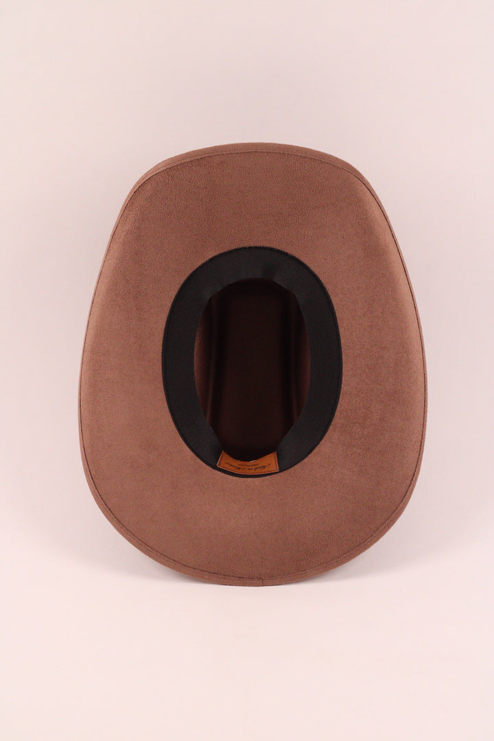 Brick Top Vegan Suede Cowboy Hat Classic - Mocha
