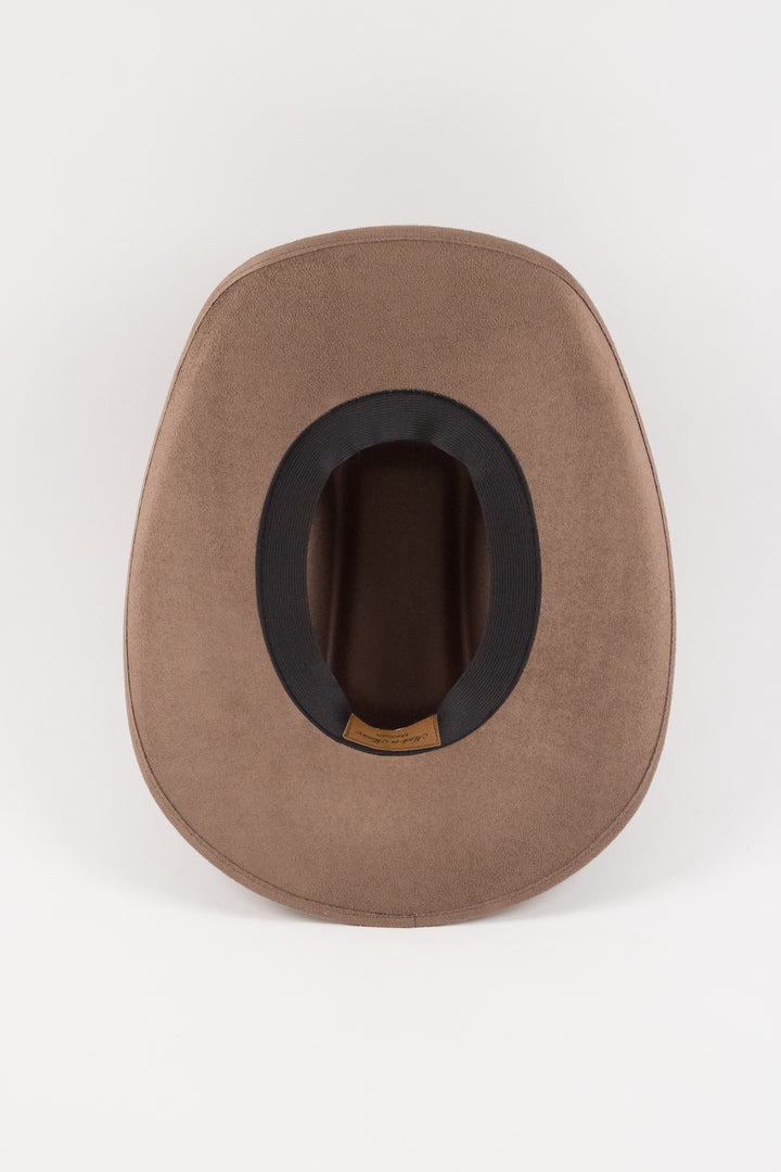 Brick Top Vegan Suede Cowboy Hat Classic - Mocha