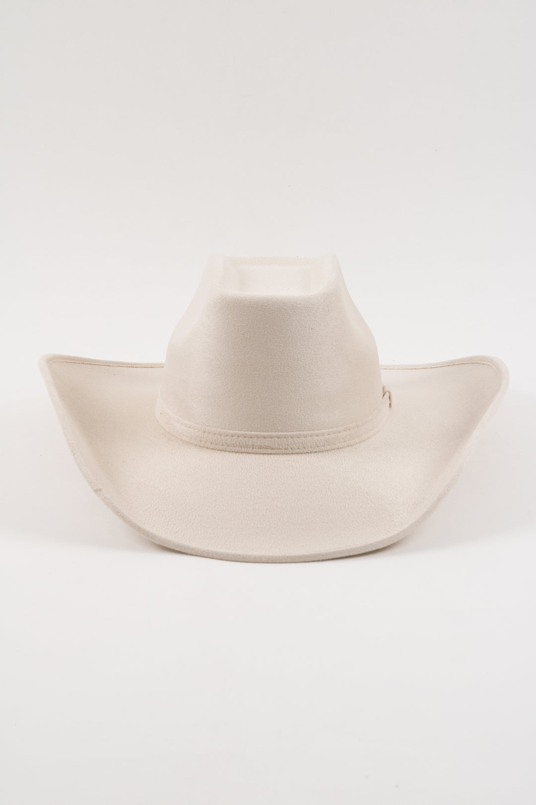 Brick Top Vegan Suede Cowboy Hat Classic - Ivory