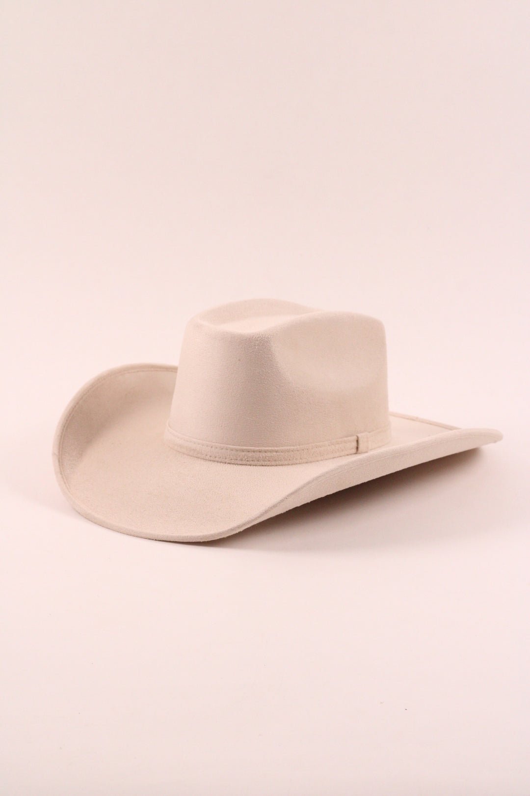 Brick Top Vegan Suede Cowboy Hat Classic - Ivory