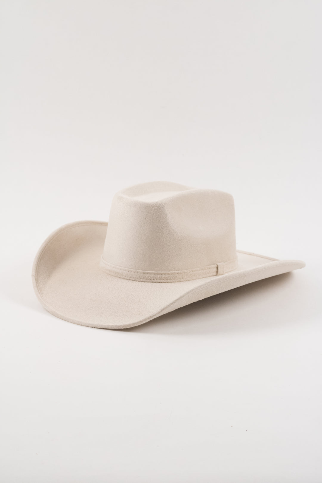 Brick Top Vegan Suede Cowboy Hat Classic - Ivory