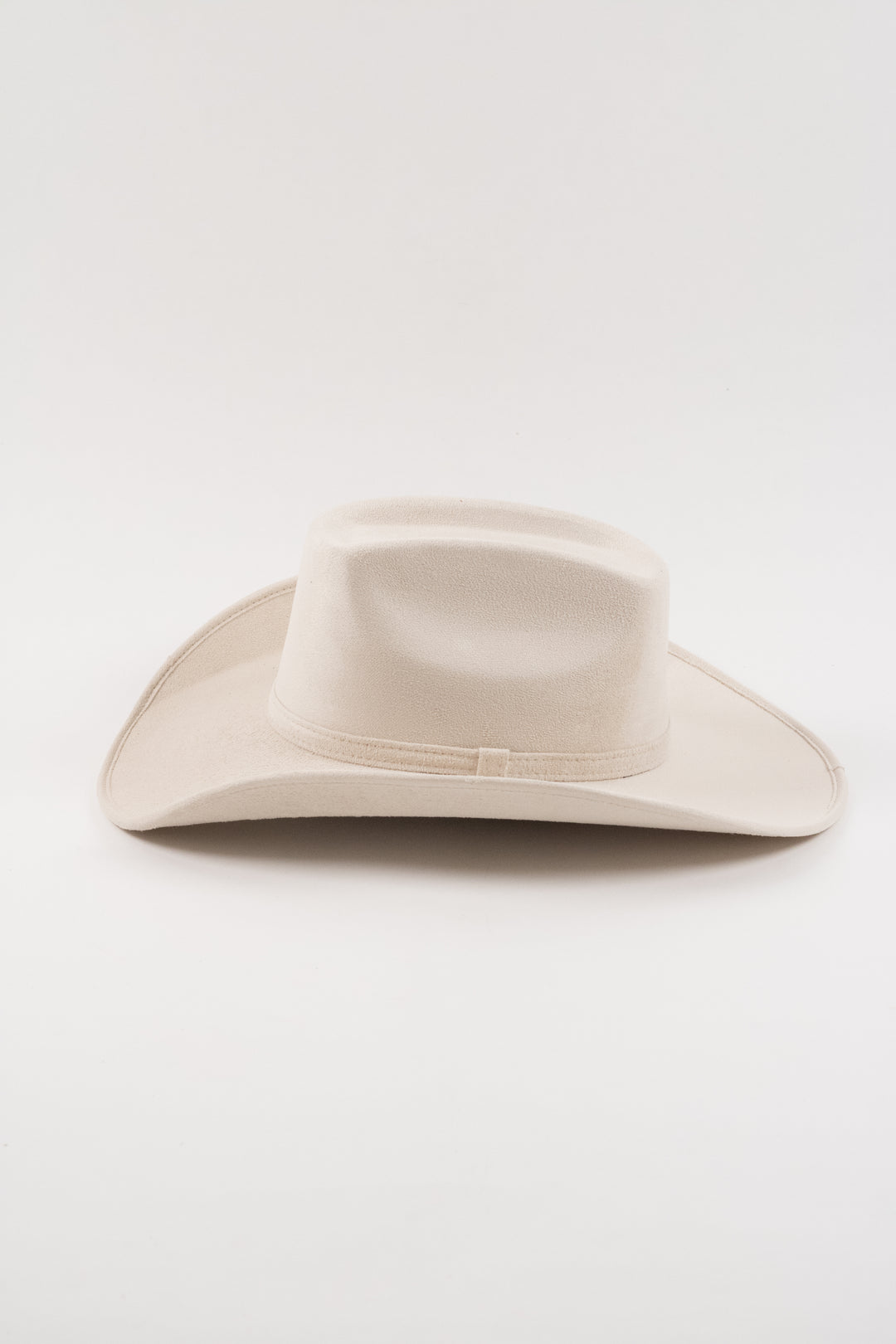 Brick Top Vegan Suede Cowboy Hat Classic - Ivory