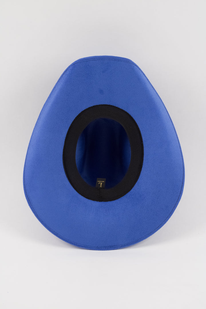 Austin Vegan Suede Cowboy Hat- Royal Blue