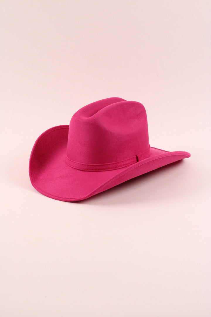 Texana Vegan Suede Cowboy Hat Classic - Magenta
