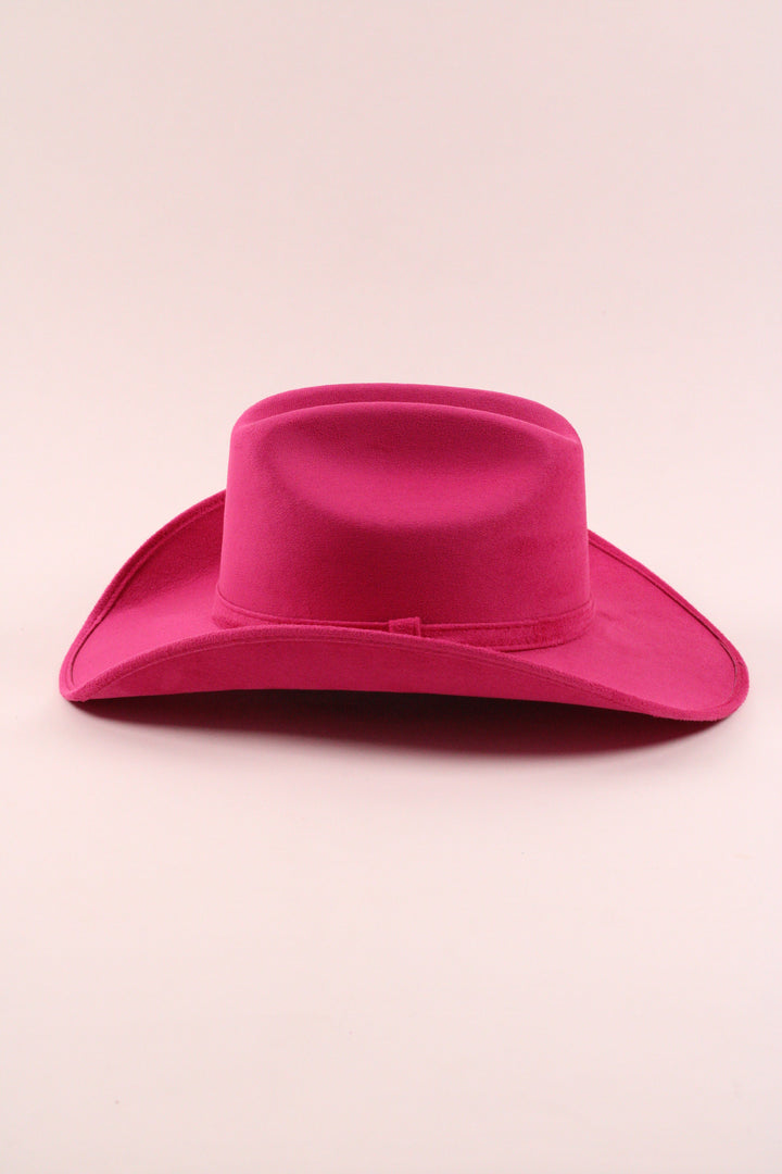 Texana Vegan Suede Cowboy Hat Classic - Magenta
