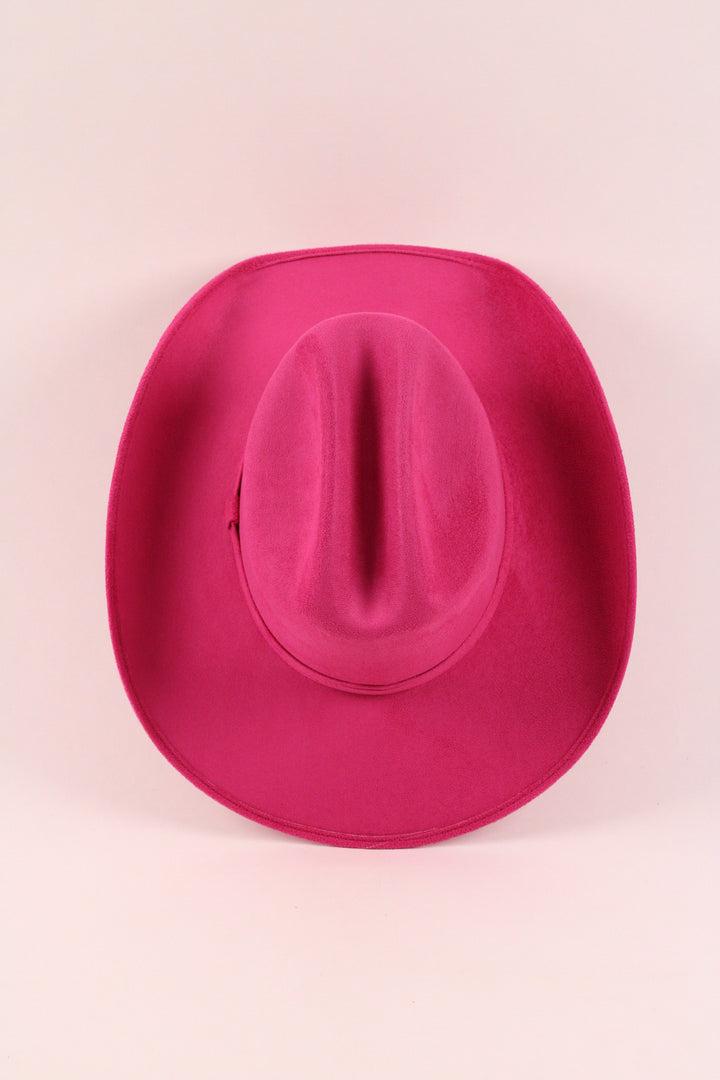 Texana Vegan Suede Cowboy Hat Classic - Magenta