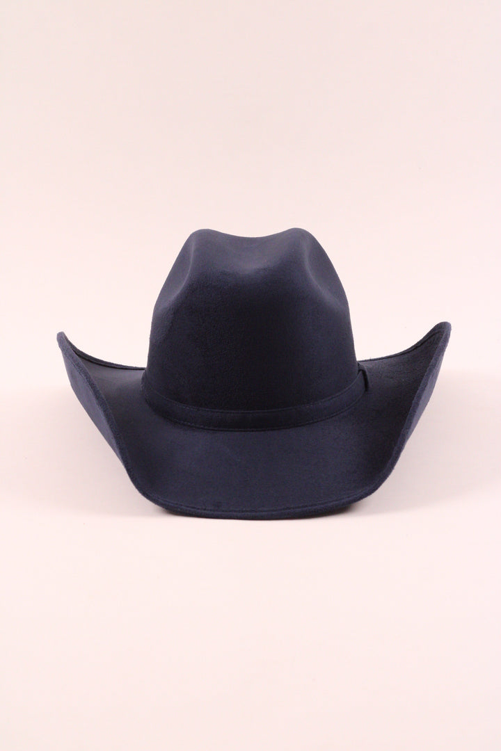 Austin Vegan Suede Cowboy Hat Classic - Navy