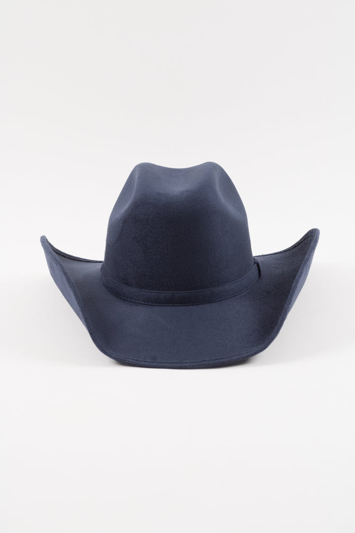 Austin Vegan Suede Cowboy Hat Classic - Navy