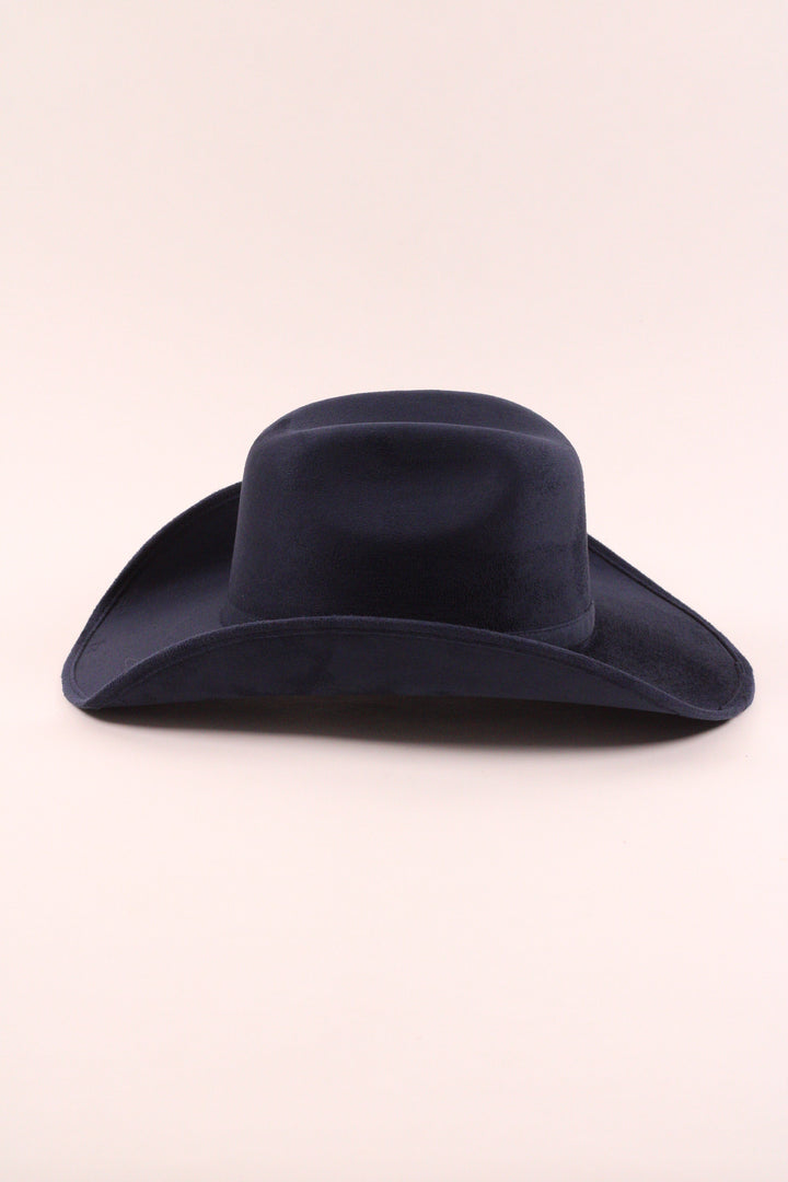 Austin Vegan Suede Cowboy Hat Classic - Navy