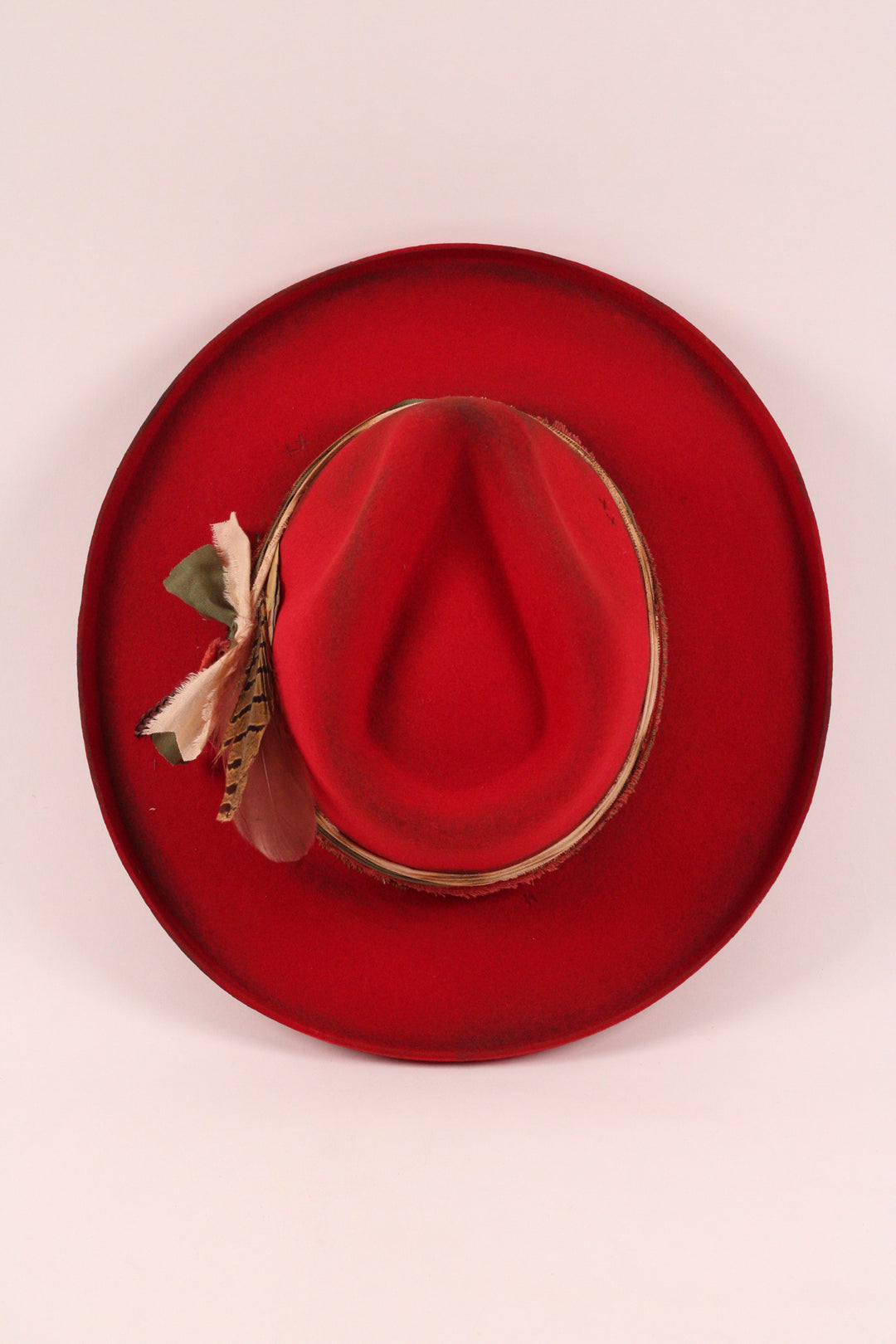 The Meadow - Wool Felt - Red pencil brim distressed