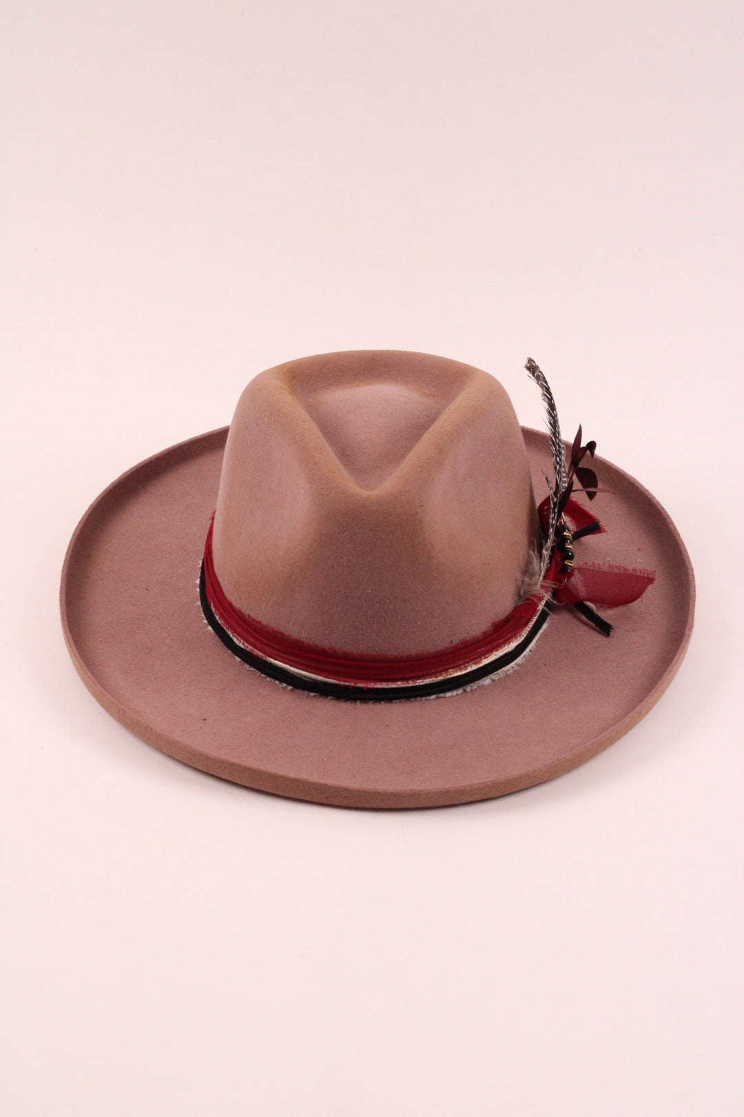 The Marlowe - Wool Felt - Fawn pencil brim distressed