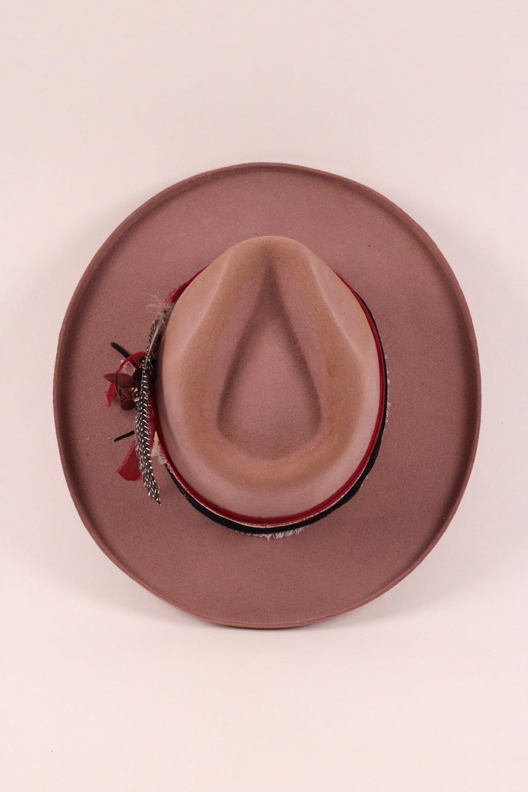The Marlowe - Wool Felt - Fawn pencil brim distressed