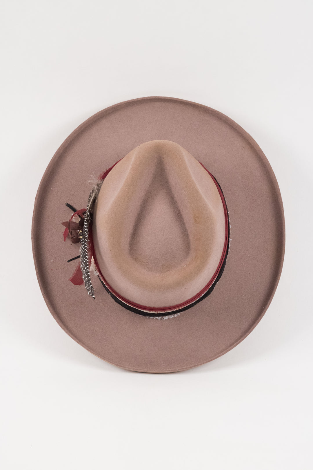 The Marlowe - Wool Felt - Fawn pencil brim distressed